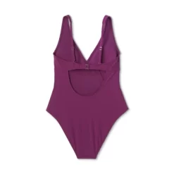 Women's Ribbed Plunge Twist-Front One Piece Swimsuit - Shade & Shore™ 12 Women's Ribbed Plunge Twist-Front One Piece Swimsuit - Shade & Shore™ -Shade & Shore GUEST 19b829ba 6589 4e35 be61 28dba876585f