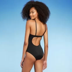 Women's Plunge Cut Out One Piece Swimsuit - Shade & Shore™