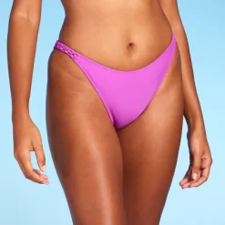 Women's Macramé Detail High Leg Bikini Bottom - Shade & Shore™ Purple -Shade & Shore GUEST 21c4d00d f3c2 4d16 8b20 1a789936957a