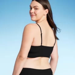 Women's Longline Ribbed Bikini Top - Shade & Shore™ -Shade & Shore GUEST 4f010f6c 0632 4aa6 b6c7 728d70143eed