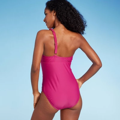 Women's One Shoulder Twist One Piece Swimsuit - Shade & Shore™ 5 Women's One Shoulder Twist One Piece Swimsuit - Shade & Shore™ - Image 5