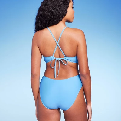Women's Tie-Front Plunge One Piece Swimsuit - Shade & Shore™ 3 Women's Tie-Front Plunge One Piece Swimsuit - Shade & Shore™ - Image 3