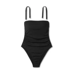 Women's Shirred Ribbed Bandeau Cheeky One Piece Swimsuit - Shade & Shore™ -Shade & Shore GUEST a88971d0 d874 4b42 aacf 27645a5db8ae
