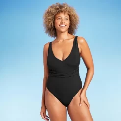 Women's Ribbed Plunge Twist-Front One Piece Swimsuit - Shade & Shore™ 14 Women's Ribbed Plunge Twist-Front One Piece Swimsuit - Shade & Shore™ -Shade & Shore GUEST c2616058 6a59 4465 8880 093d3c73c9e4